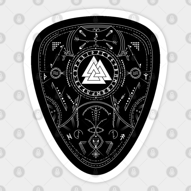 Valknut | Norse Pagan Symbol Sticker by CelestialStudio